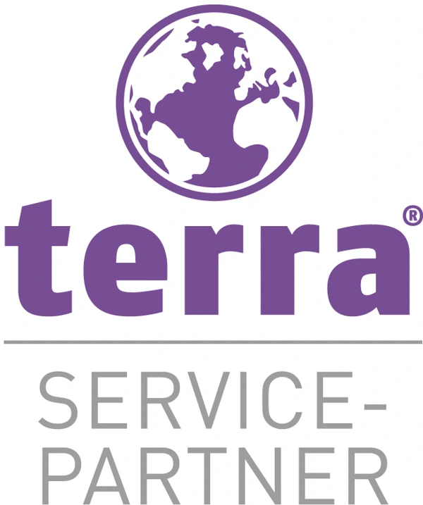 TERRA Service-Partner Logo der WORTMANN AG – zertifizierte Wartung und Reparatur