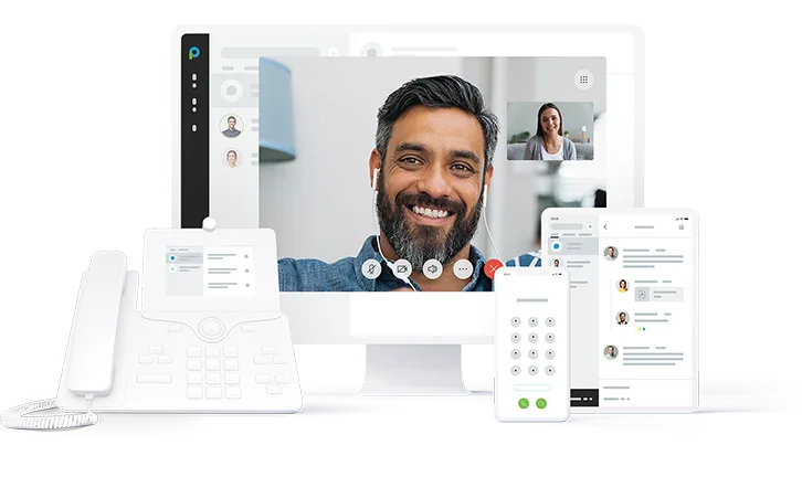 Webex Placetel, Tischtelefon, Desktop, Smartphone