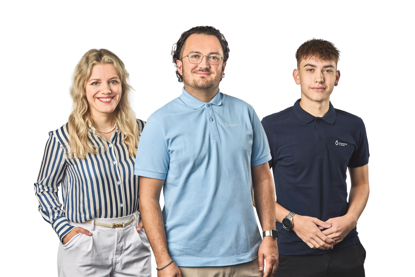 Das threesixty Team, Johannes, Carina und Nick